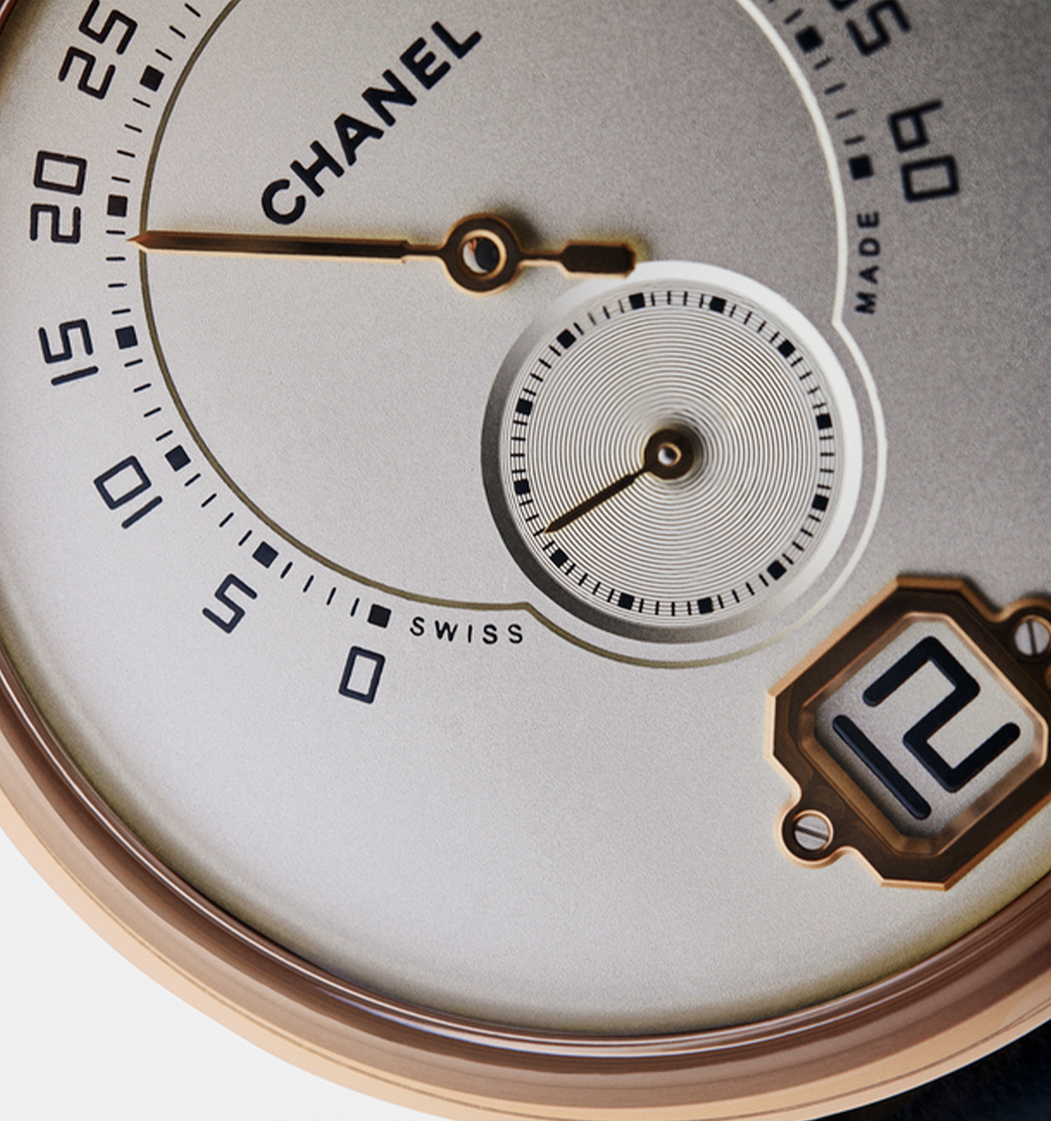 Monsieur Watch BEIGE GOLD Calfskin H6596 CHANEL